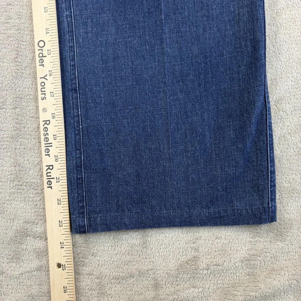 JENNI KAYNE Wide Leg Trouser Pants Jeans in Blue Women 0 High Rise Designer $345